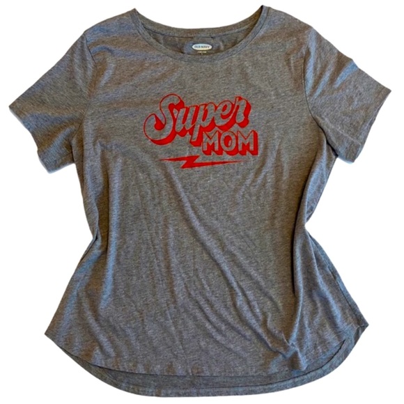 Old Navy Super Mom Super Kid Tee 